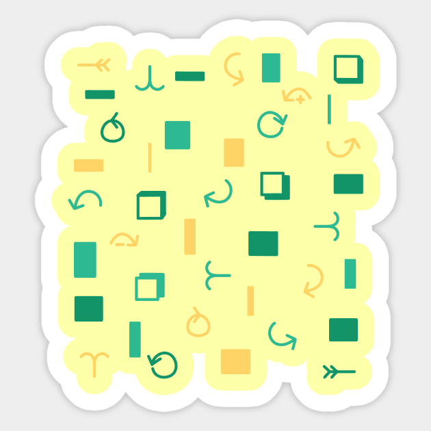 Icon symbol left right arrow square call yellow cream green Sticker by WwsNttb